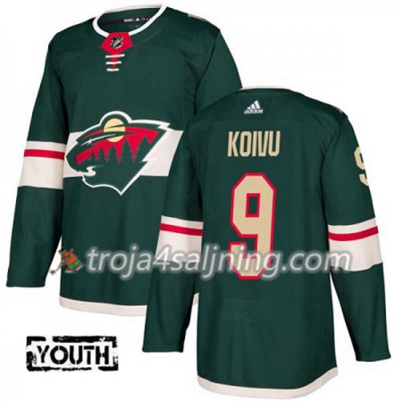 Minnesota Wild tröja Mikko Koivu 9 Adidas 2017-2018 Grön Authentic - NHL Tröjor Barn